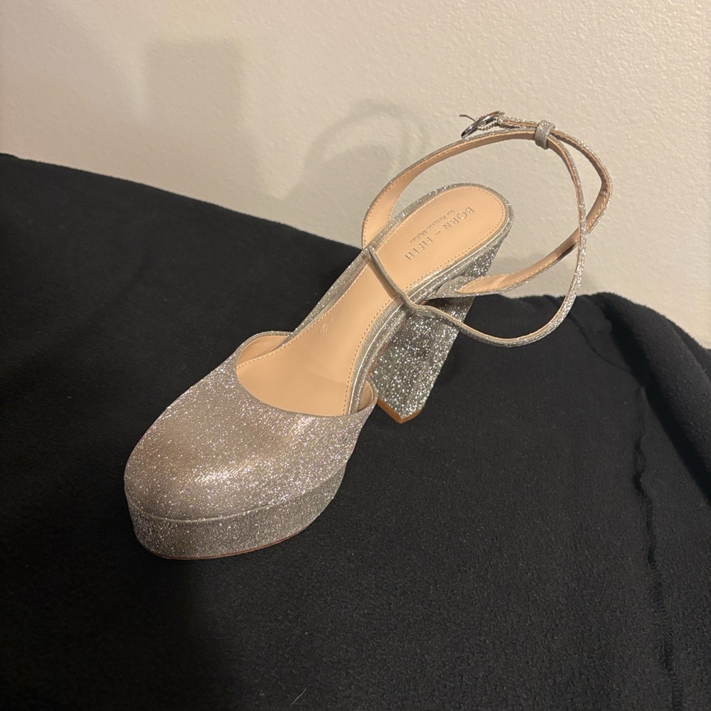 ANTONIO MELANI Silver Platform Heels